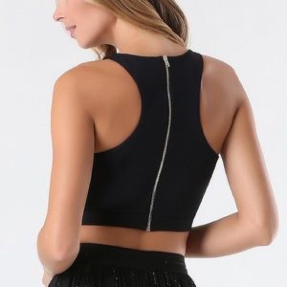 Bebe Slit Front Crop Too - Picture 2 of 7
